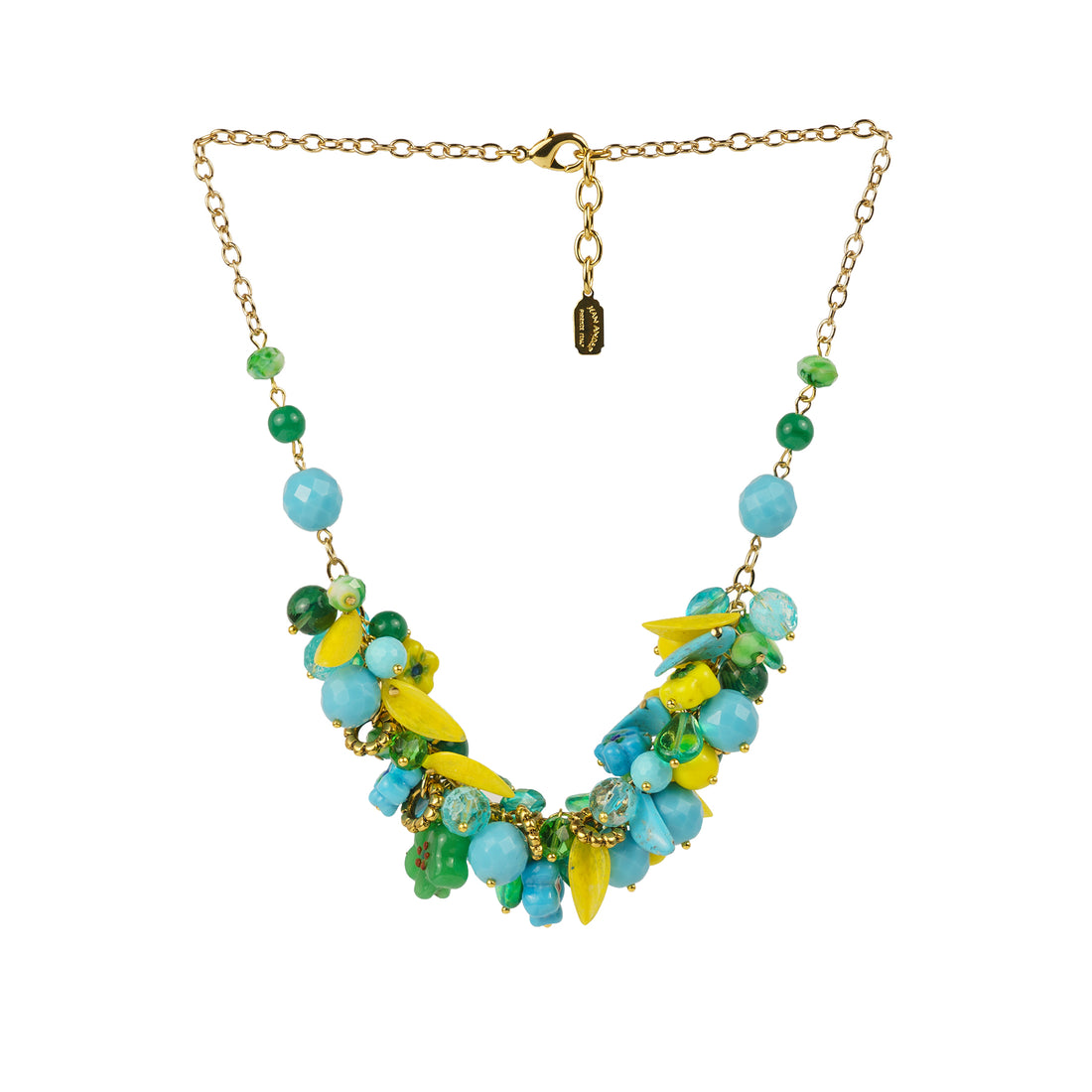 Collana charms girocollo in vetro e murrine