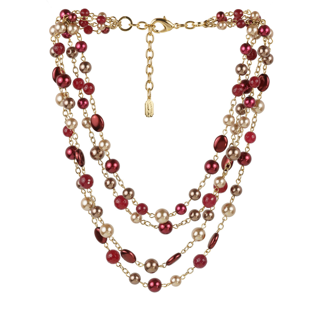 Collana girocollo girocollo multifili in perle