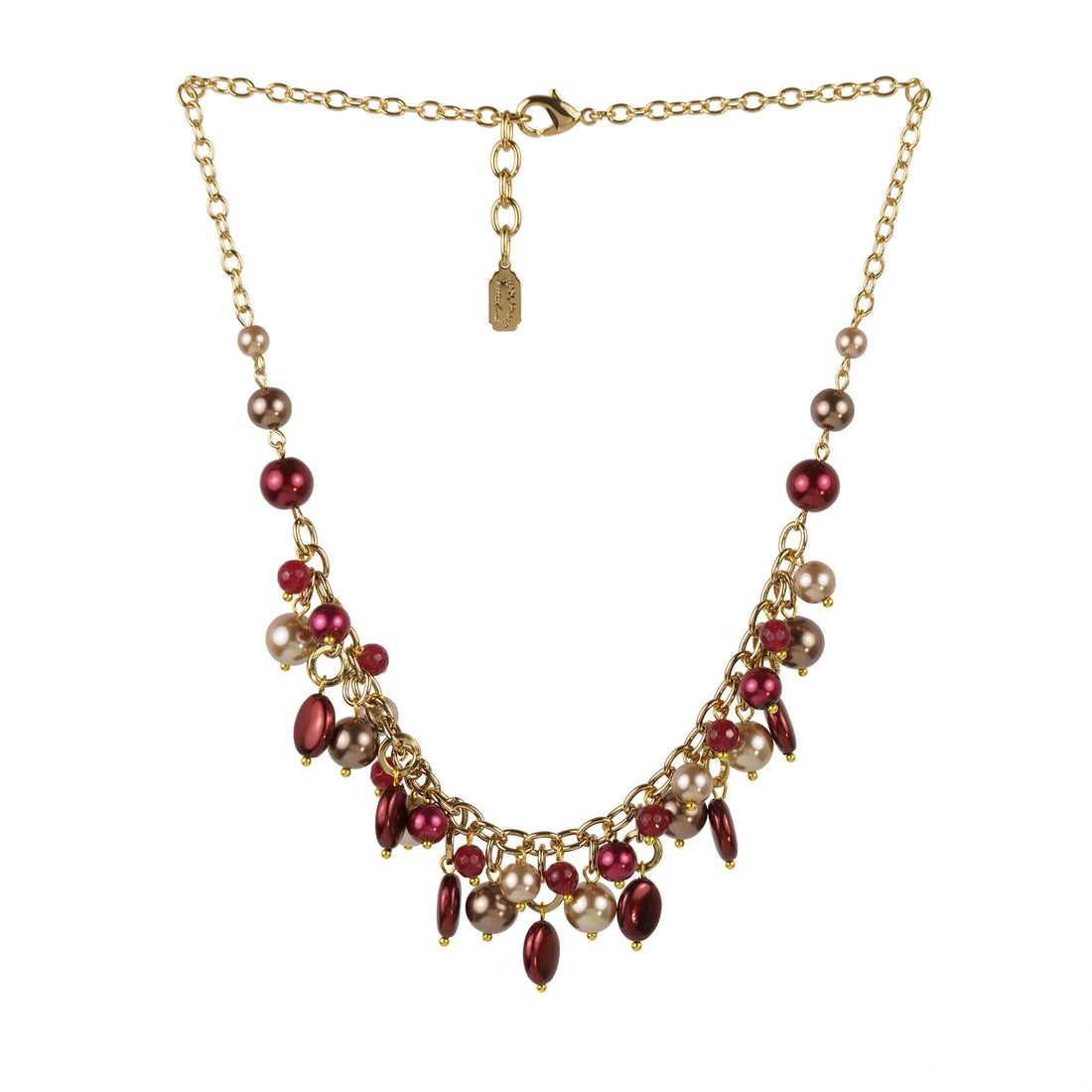 Collana girocollo charms di perle colorate