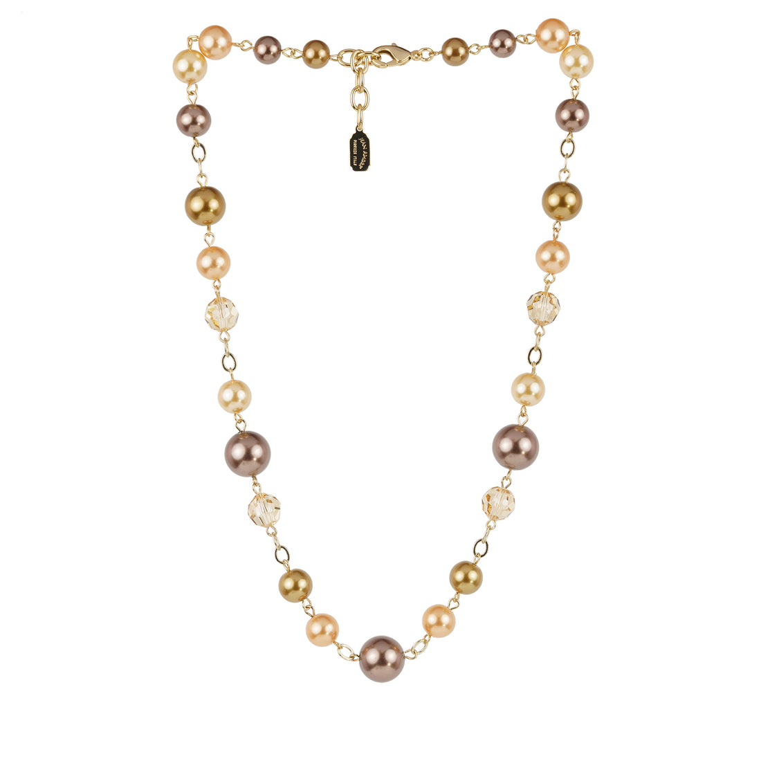 Collana girocollo in perle e cristalli