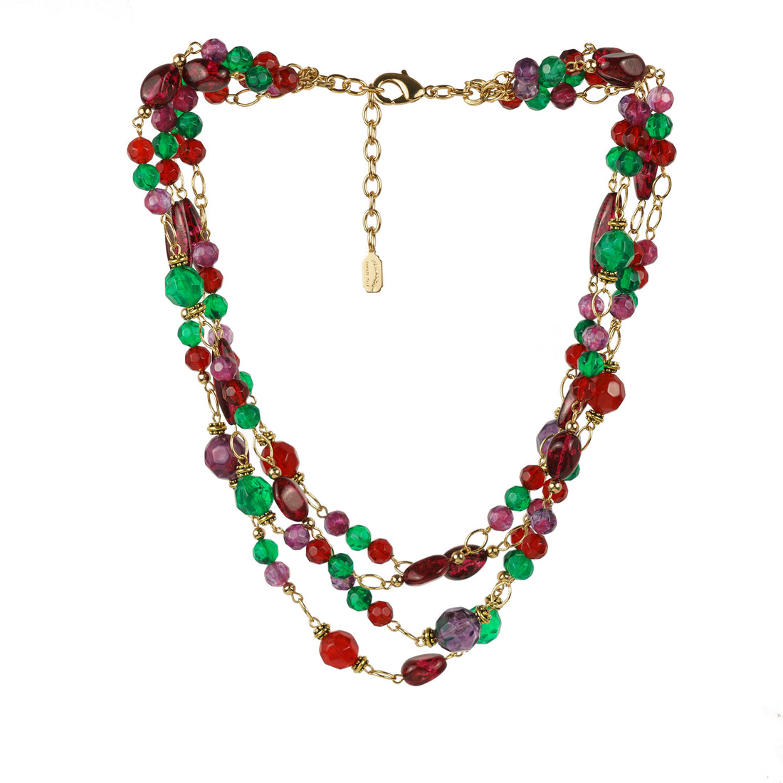 Collana girocollo 4 fili multicolore
