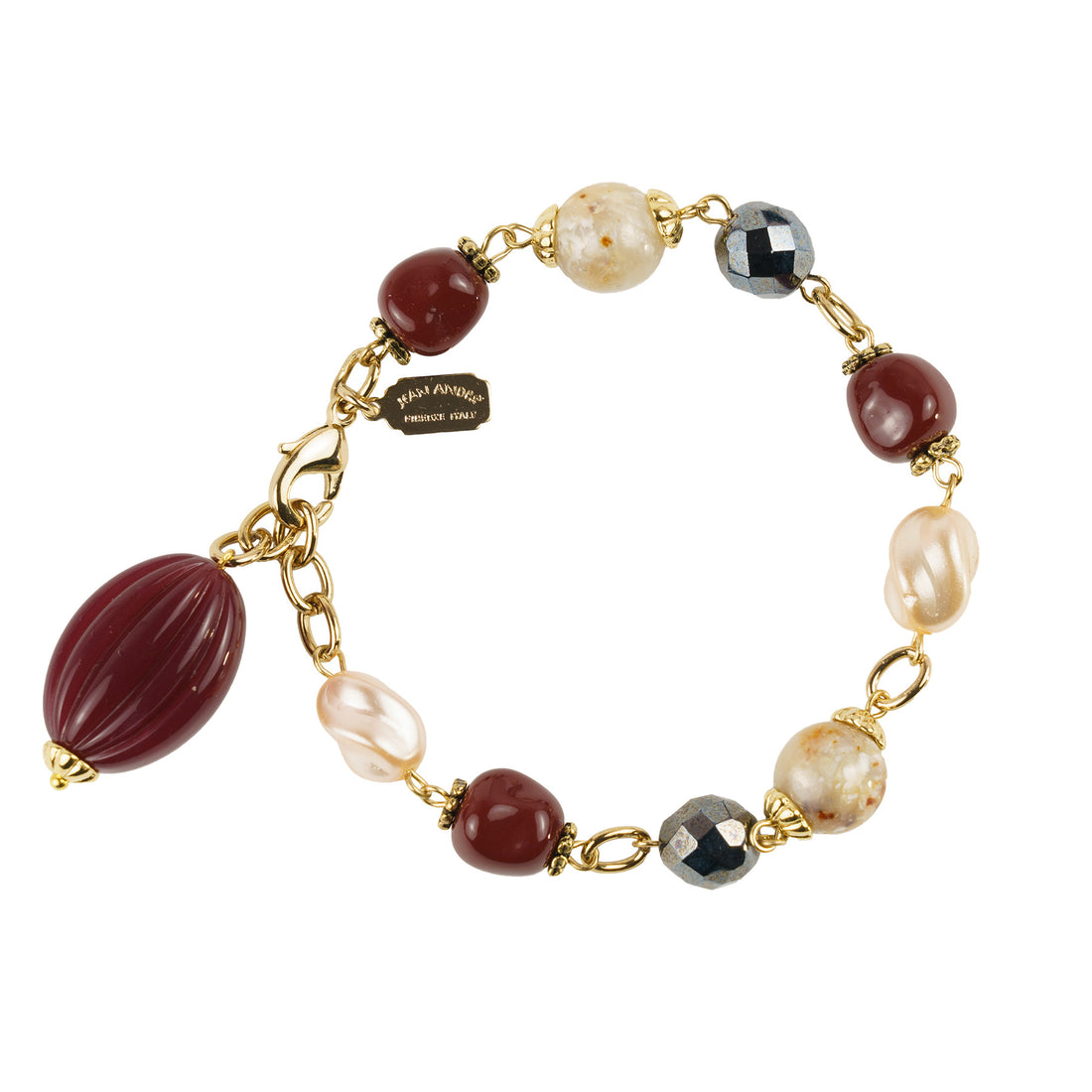 Bracciale in resina e perle