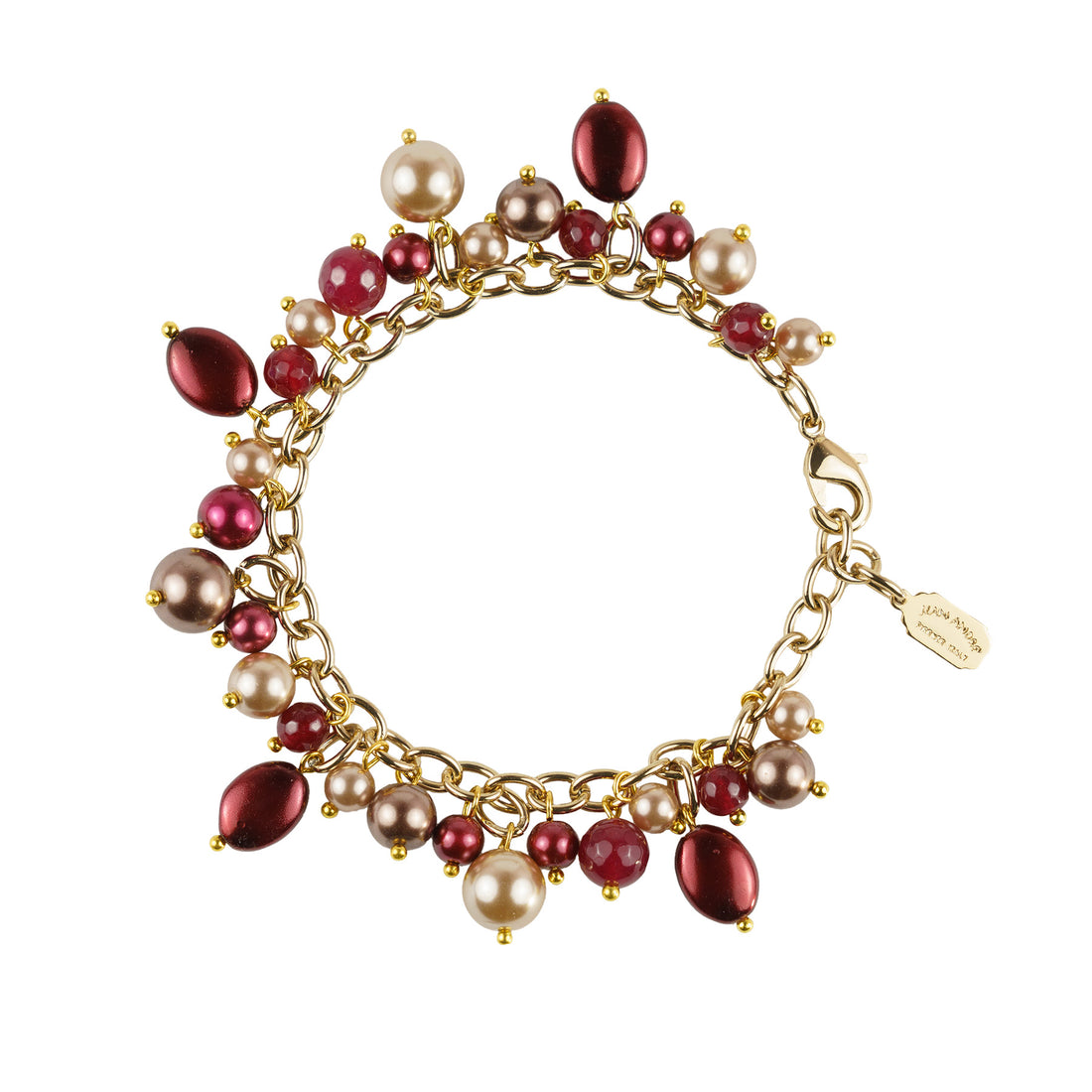 Bracciale charms in perle colorate