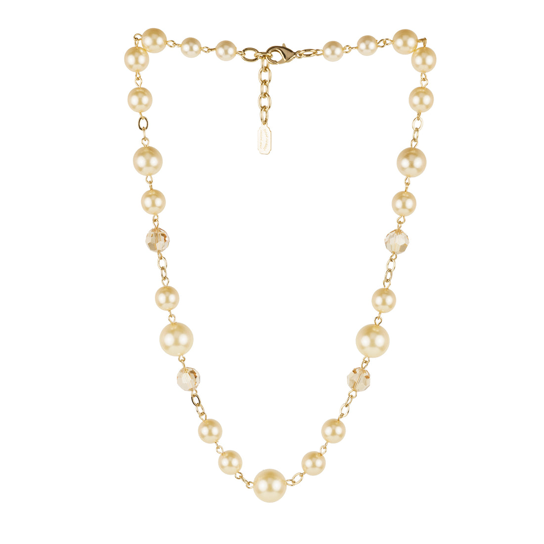 Collana girocollo in perle e cristalli