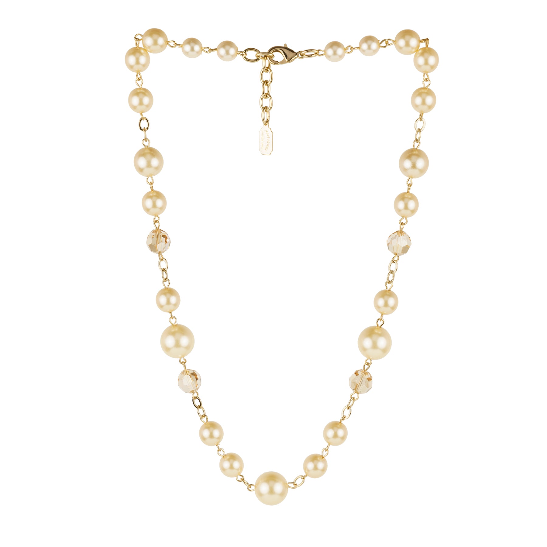 Collana girocollo in perle e cristalli
