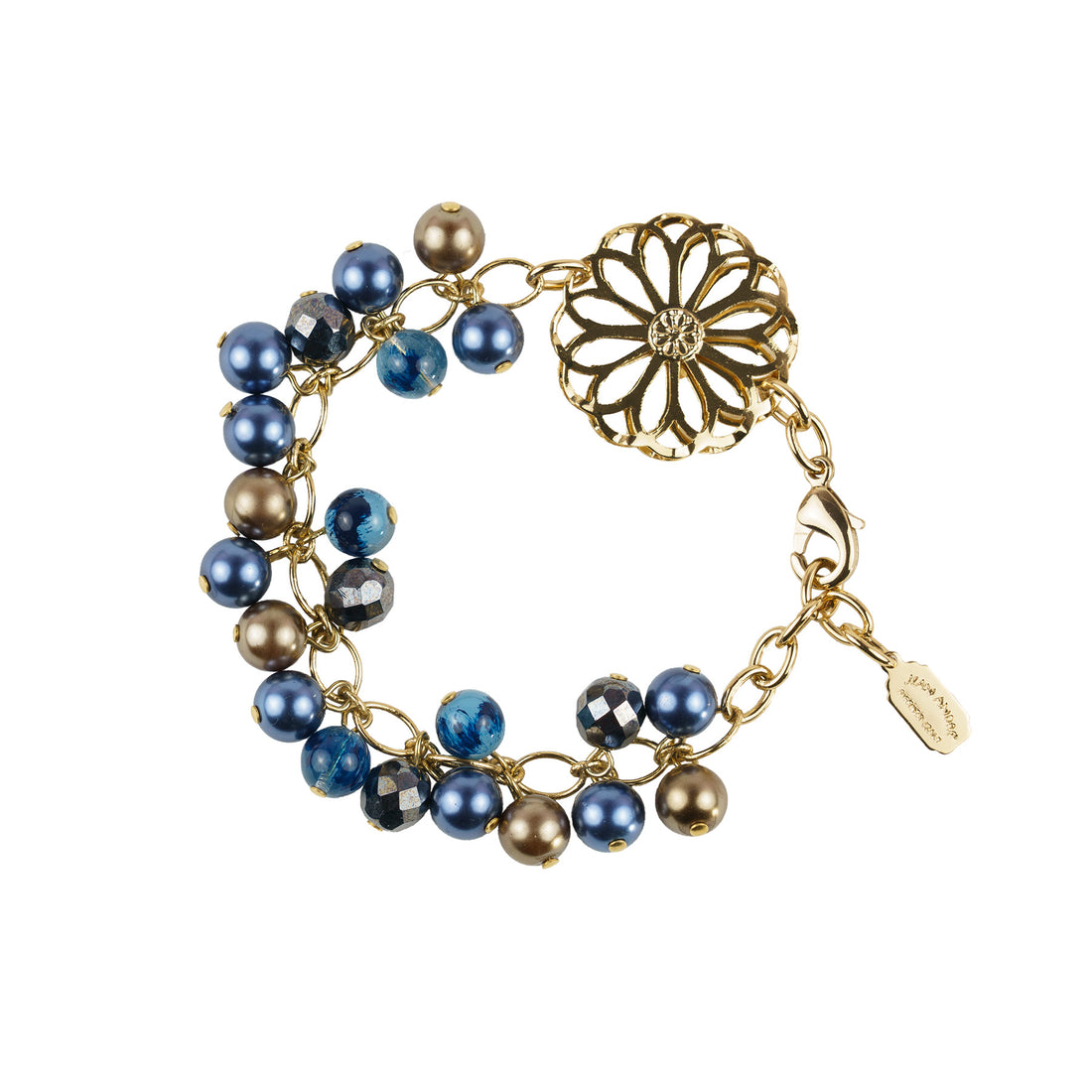 Bracciale charms con perle colorate