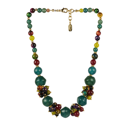 Semi-precious stone necklace with pendants