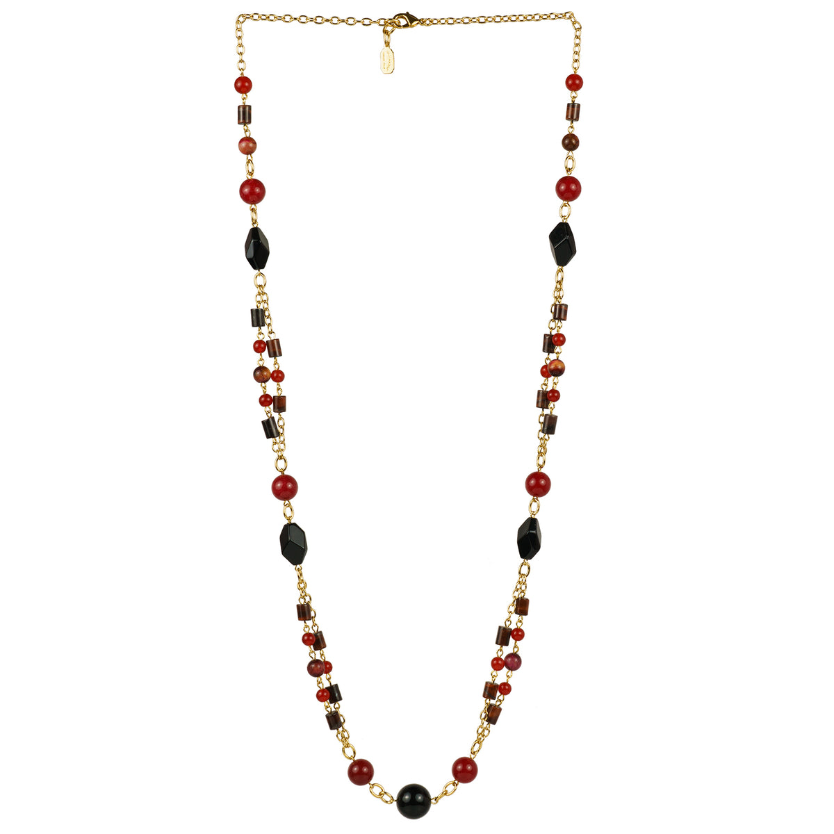Collana lunga in pietre dure