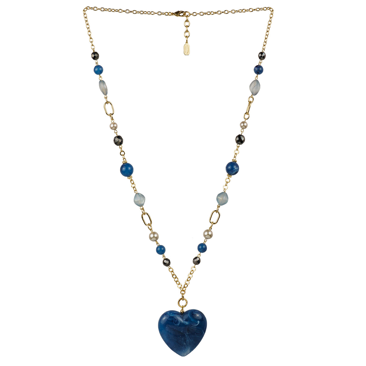 Collana lunga con pendente a cuore