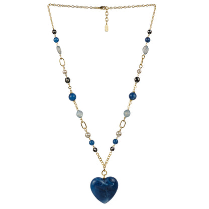 Collana lunga con pendente a cuore