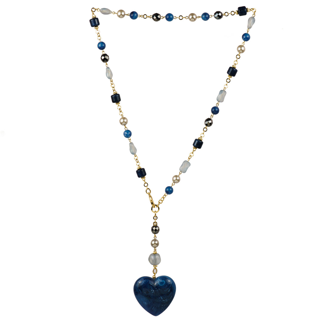 Collana lunga con pendente a cuore