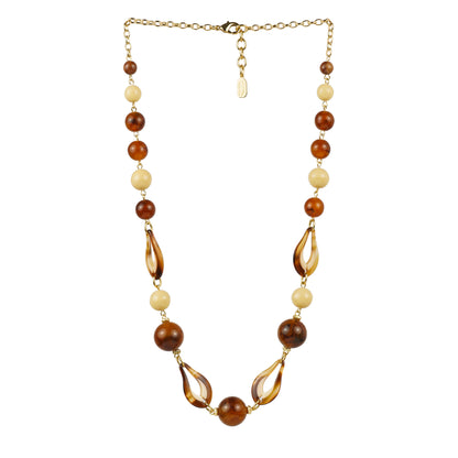 Multi-strand necklace of colored pearls and crystals
