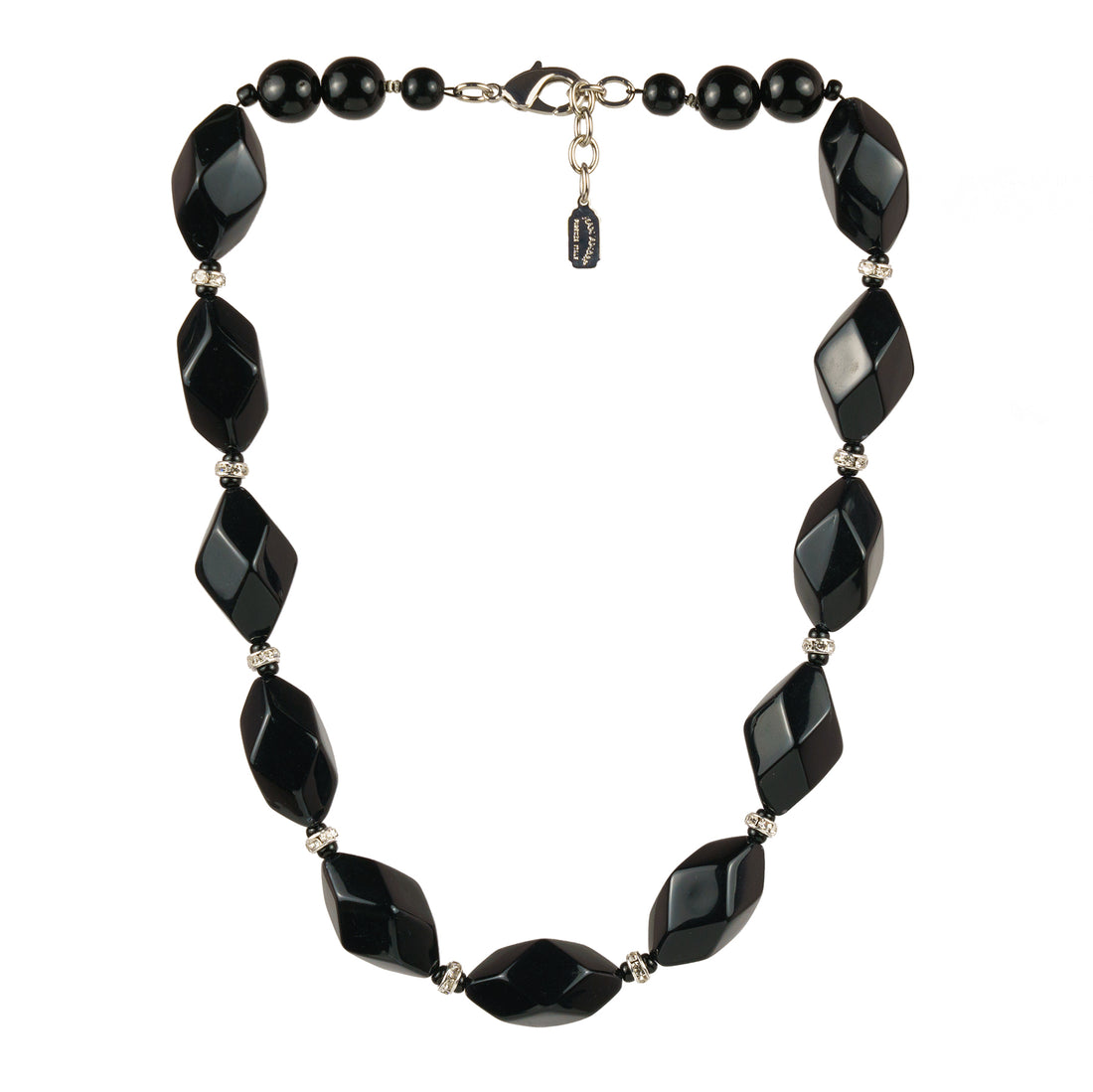 Collana girocollo in resina e cristalli