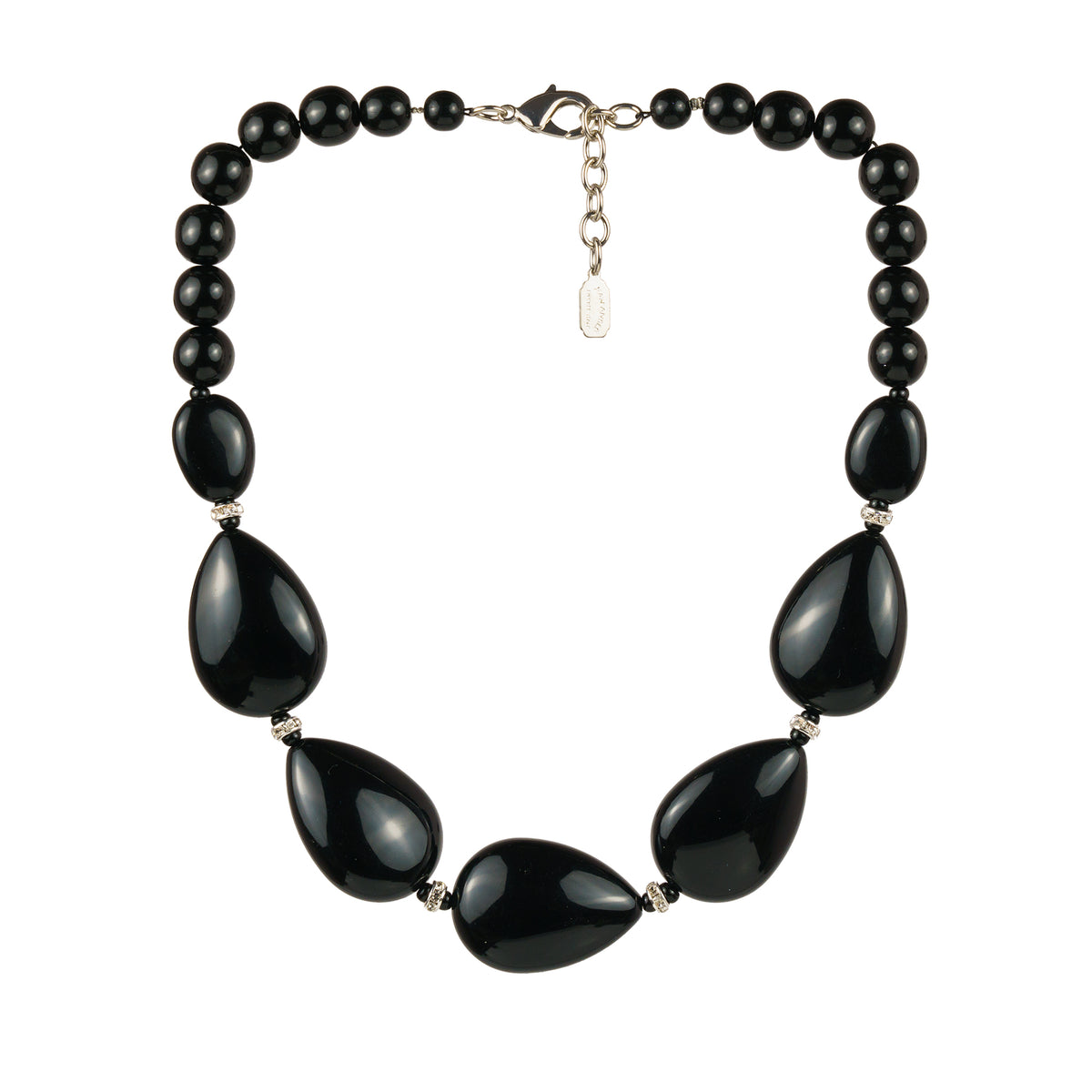 Black crystal scarf
