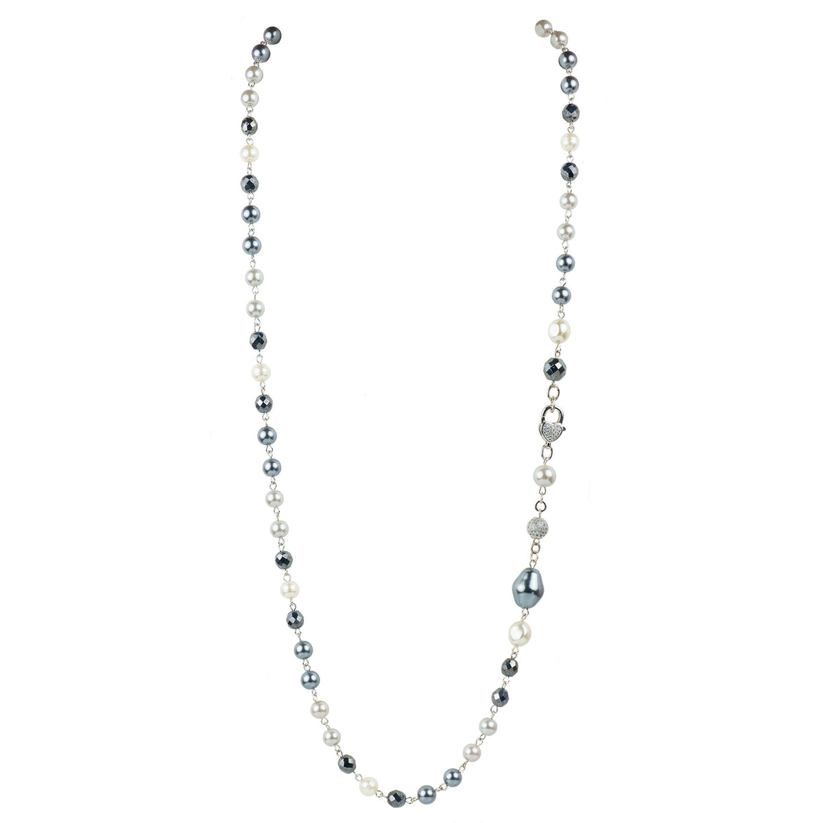 Multi-strand pearl and crystal choker