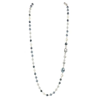 Multi-strand pearl and crystal choker