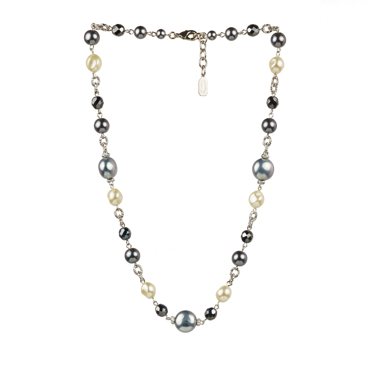 Multi-strand pearl and crystal choker