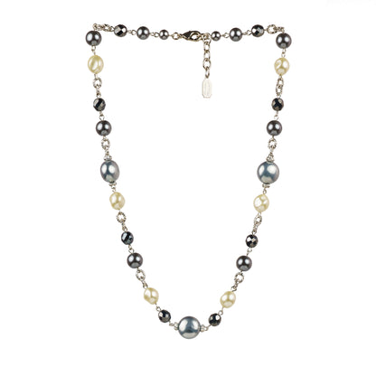 Multi-strand pearl and crystal choker