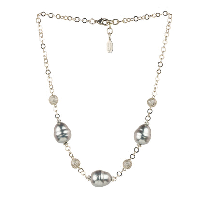 Multi-strand pearl and crystal choker