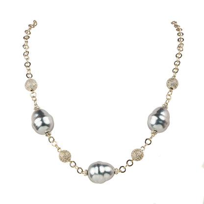 Multi-strand pearl and crystal choker