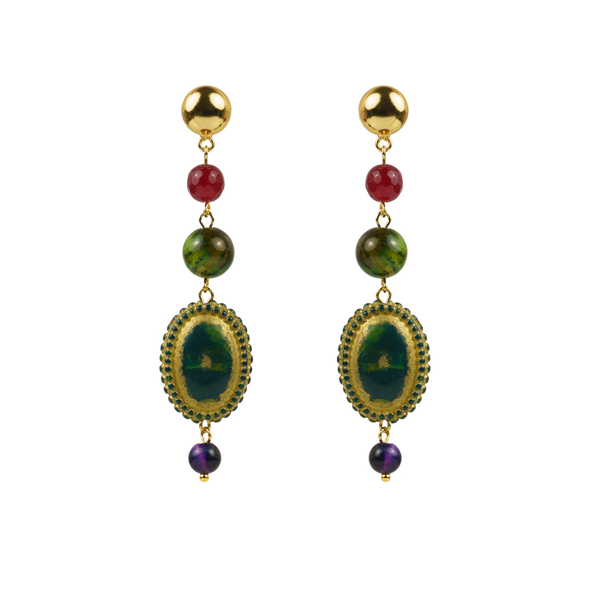 Pendientes colgantes en racimo