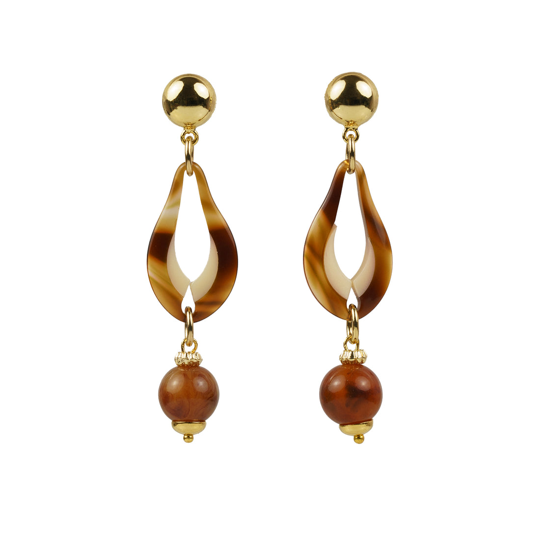 Pendientes colgantes con piedras semipreciosas
