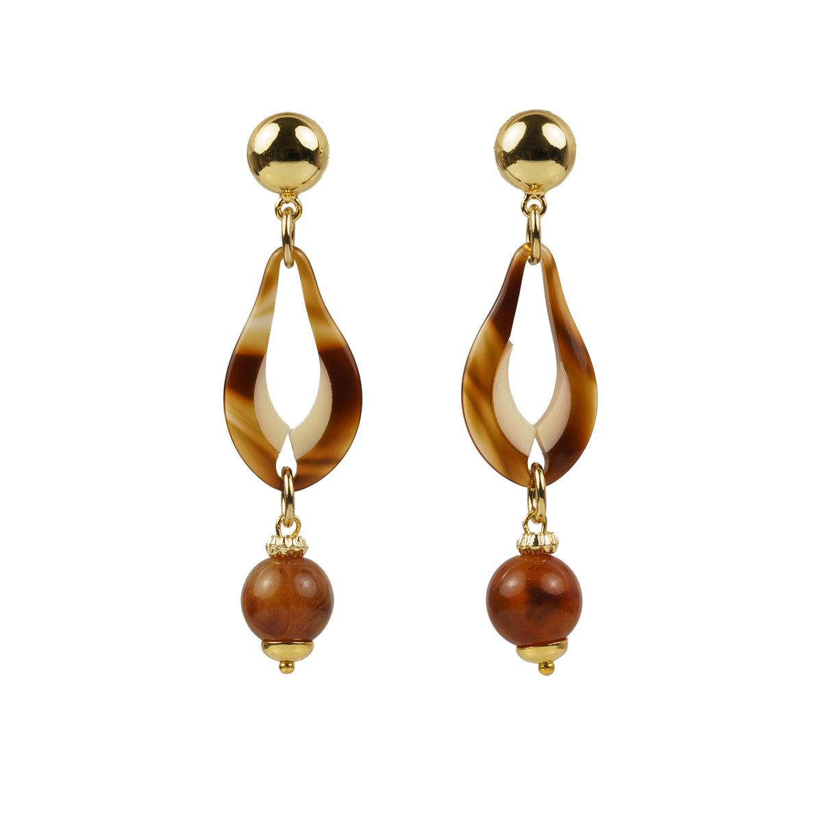 Pendientes colgantes con piedras semipreciosas