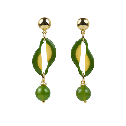 Pendientes colgantes con piedras semipreciosas
