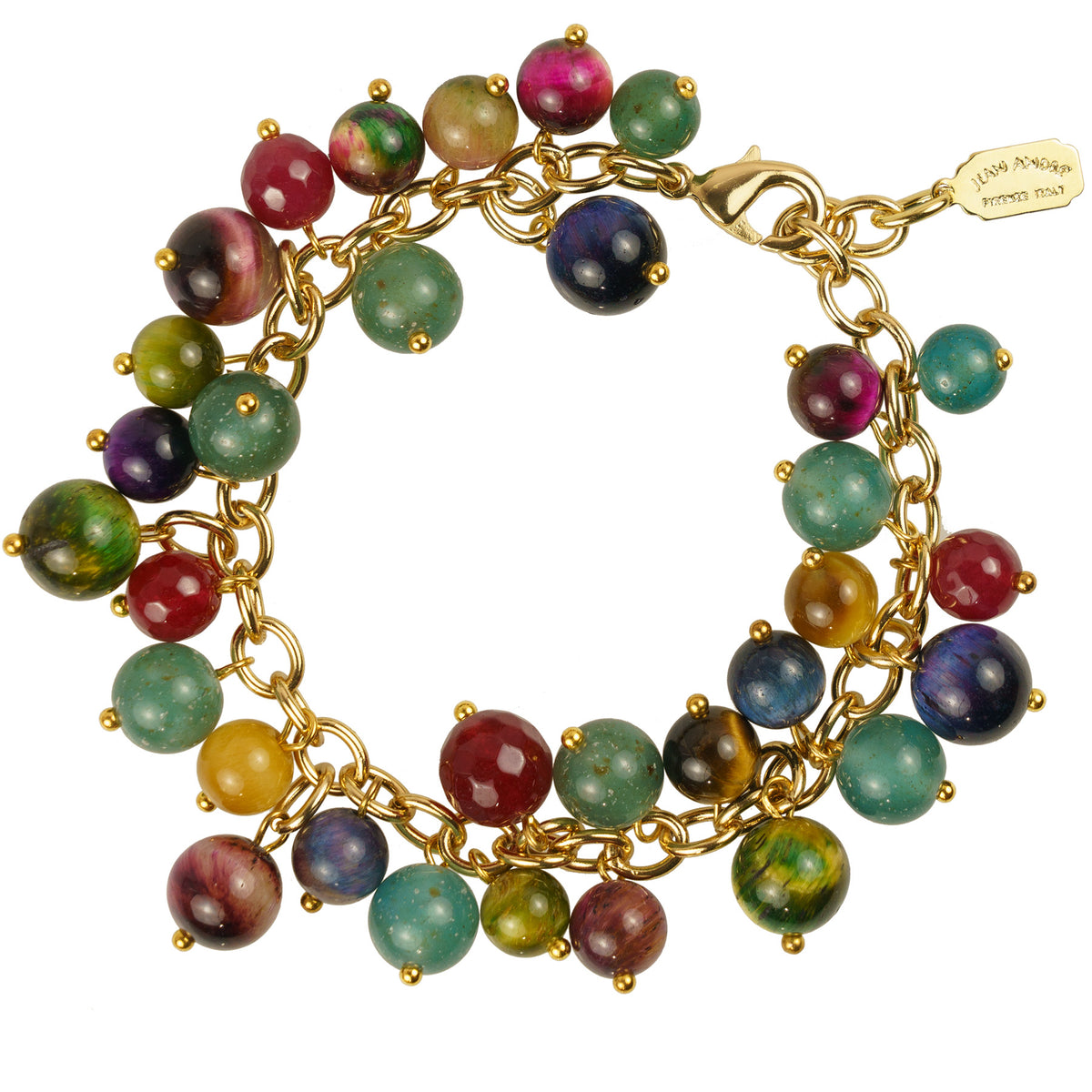 Bracciale charms in pietre dure