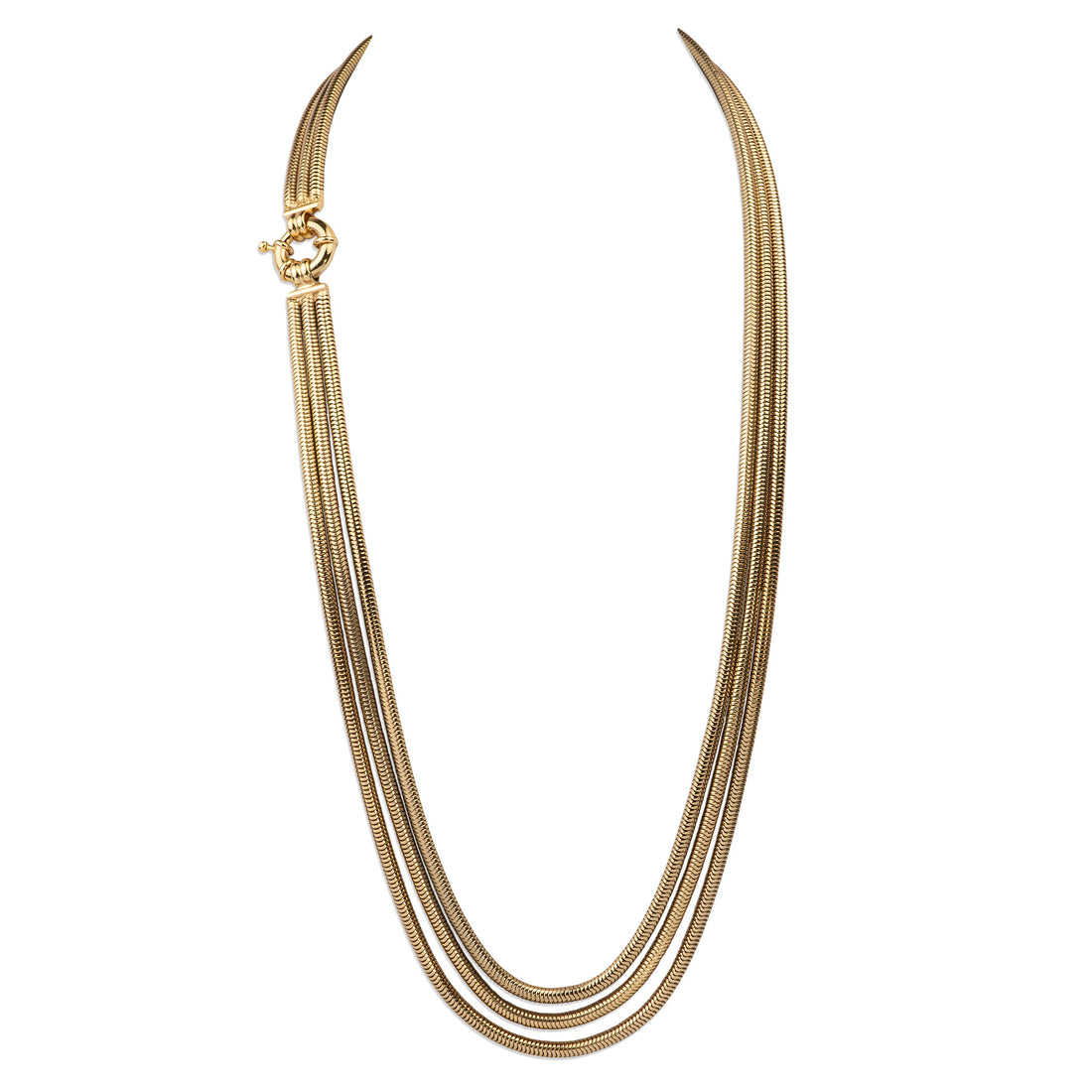 Collana lunga tre fili di catena