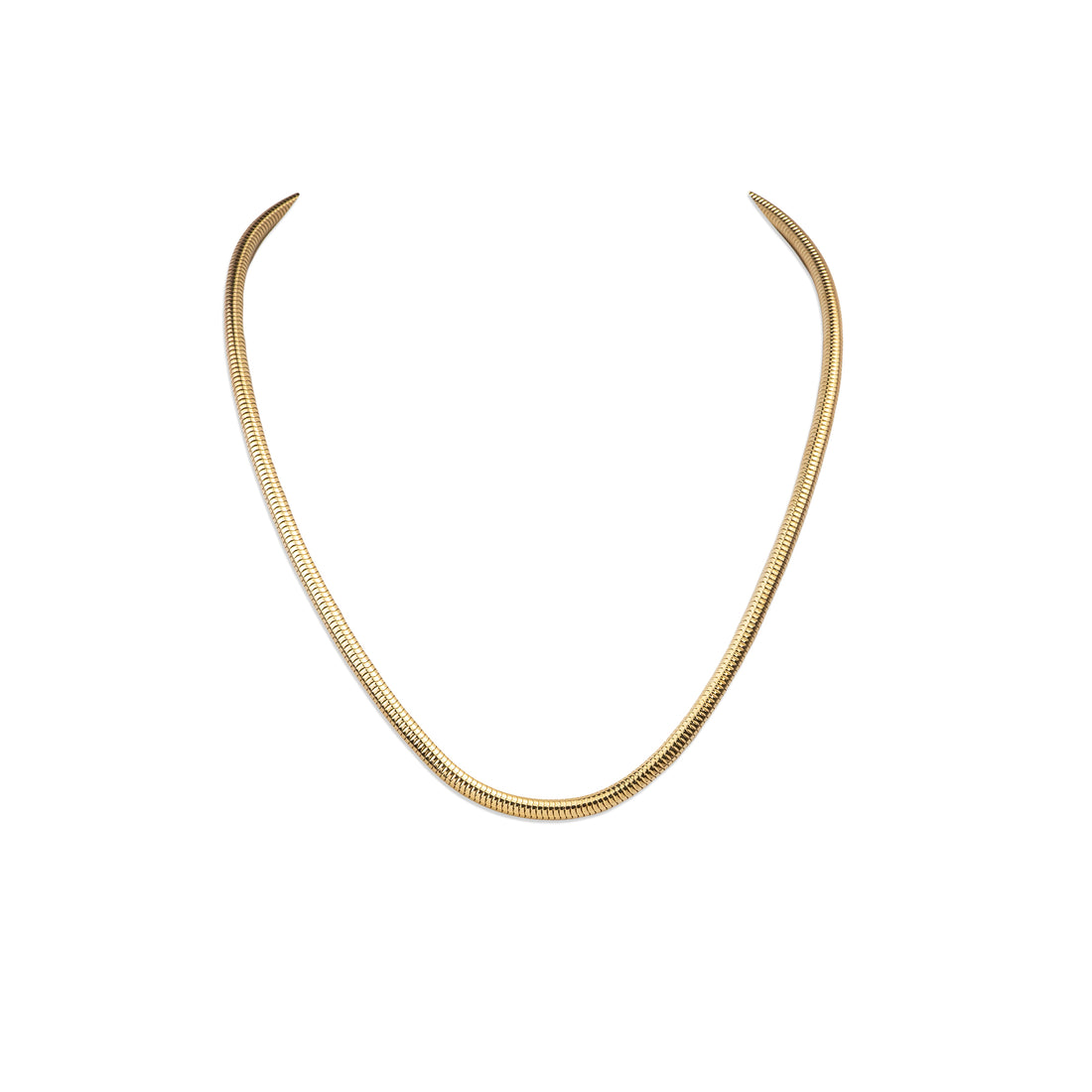 Tubular chain choker necklace