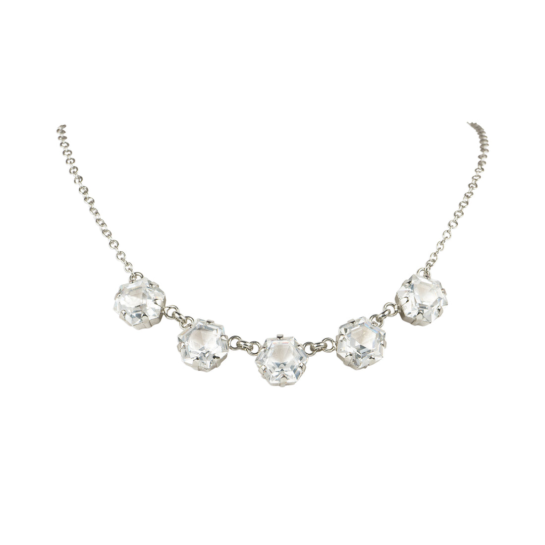 Collana girocollo di catena con cristalli Swarovski