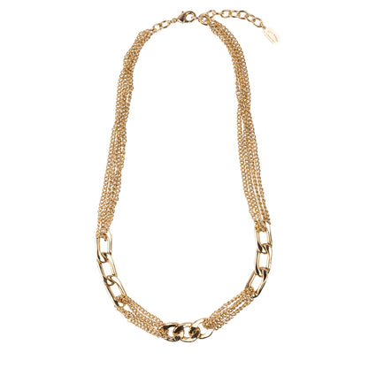 Tubular chain choker necklace