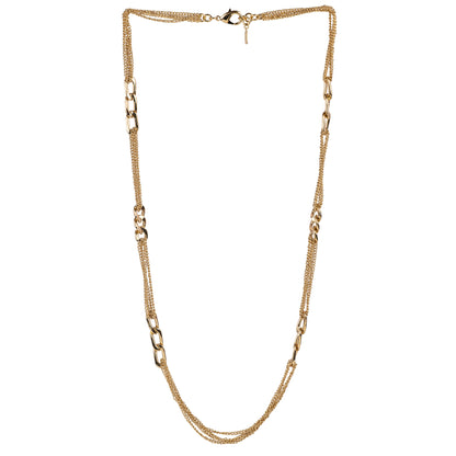 Long necklace with three strands of chain