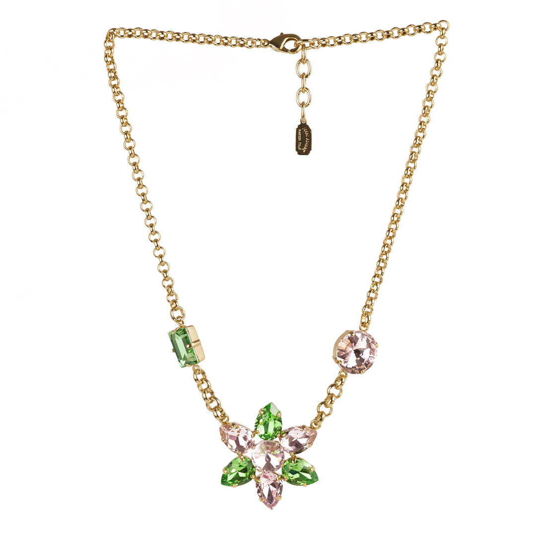 Collana girocollo con fiore di cristalli