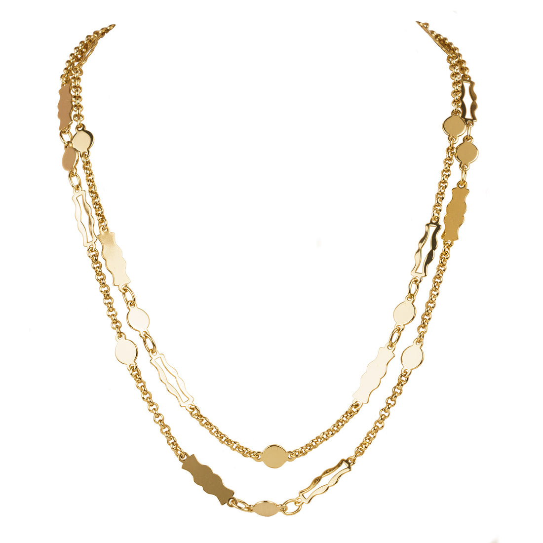Tubular chain choker necklace