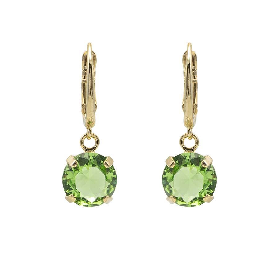 Leverback earrings with crystals - free gift