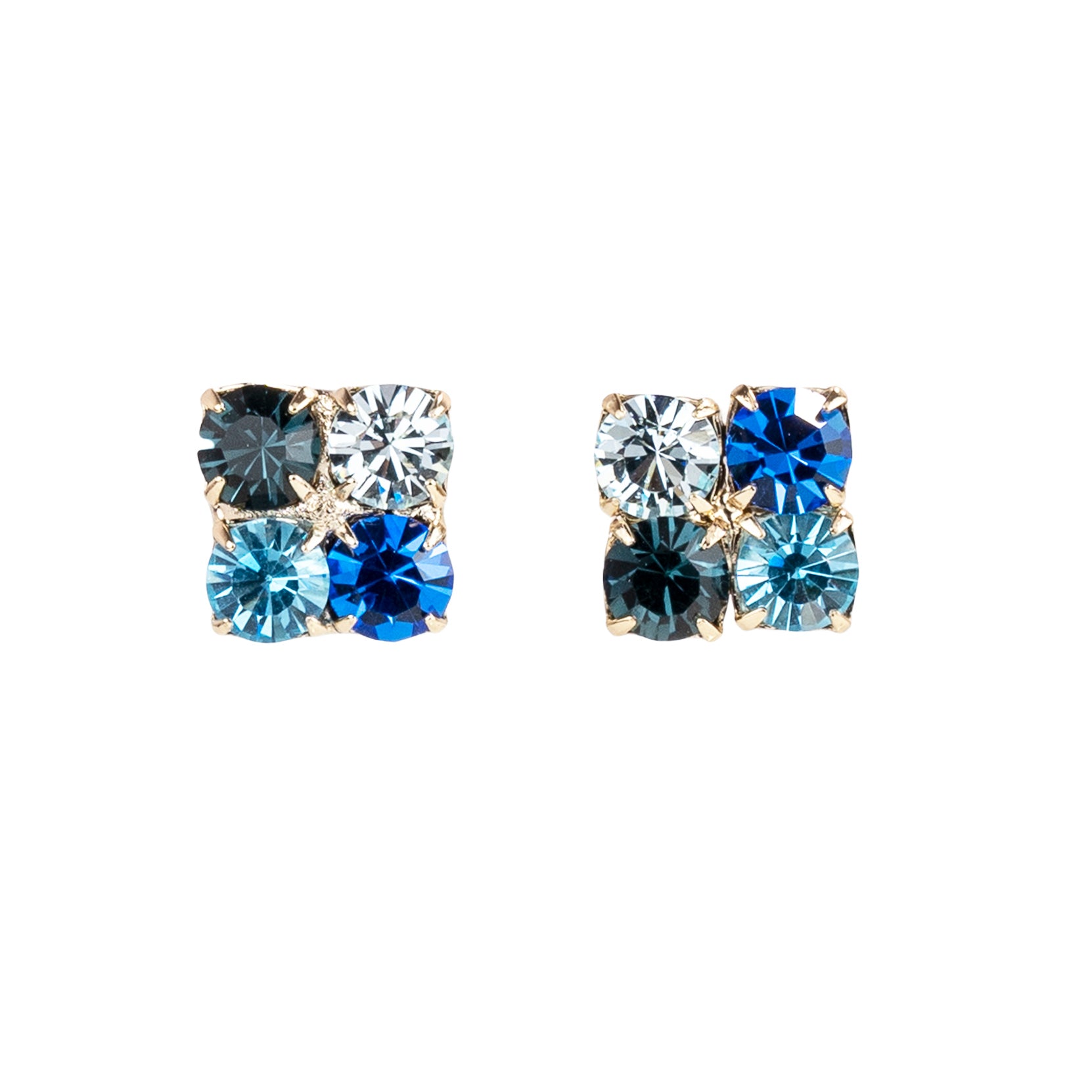 Square crystal earrings