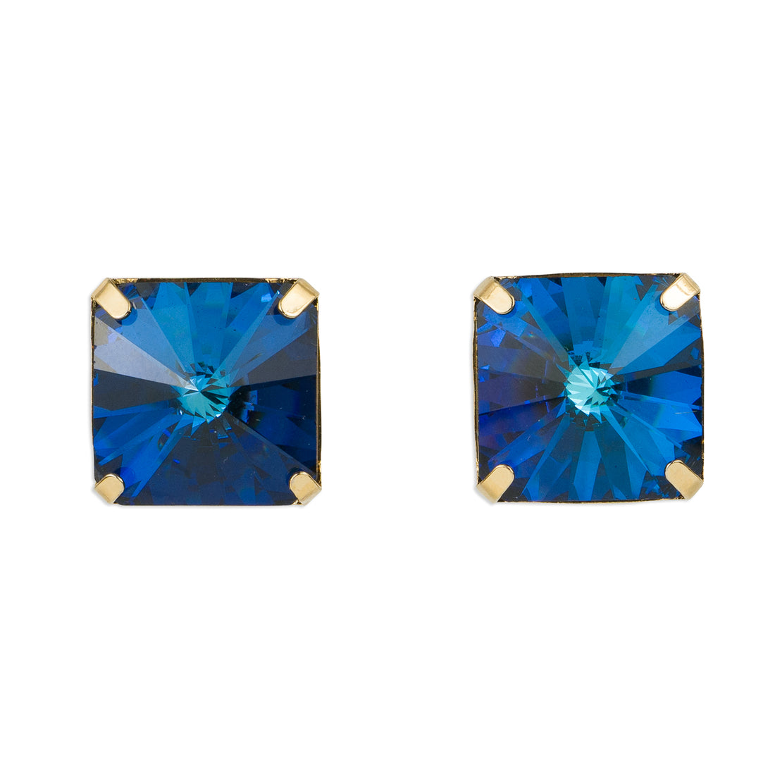 Swarovski crystal square earrings