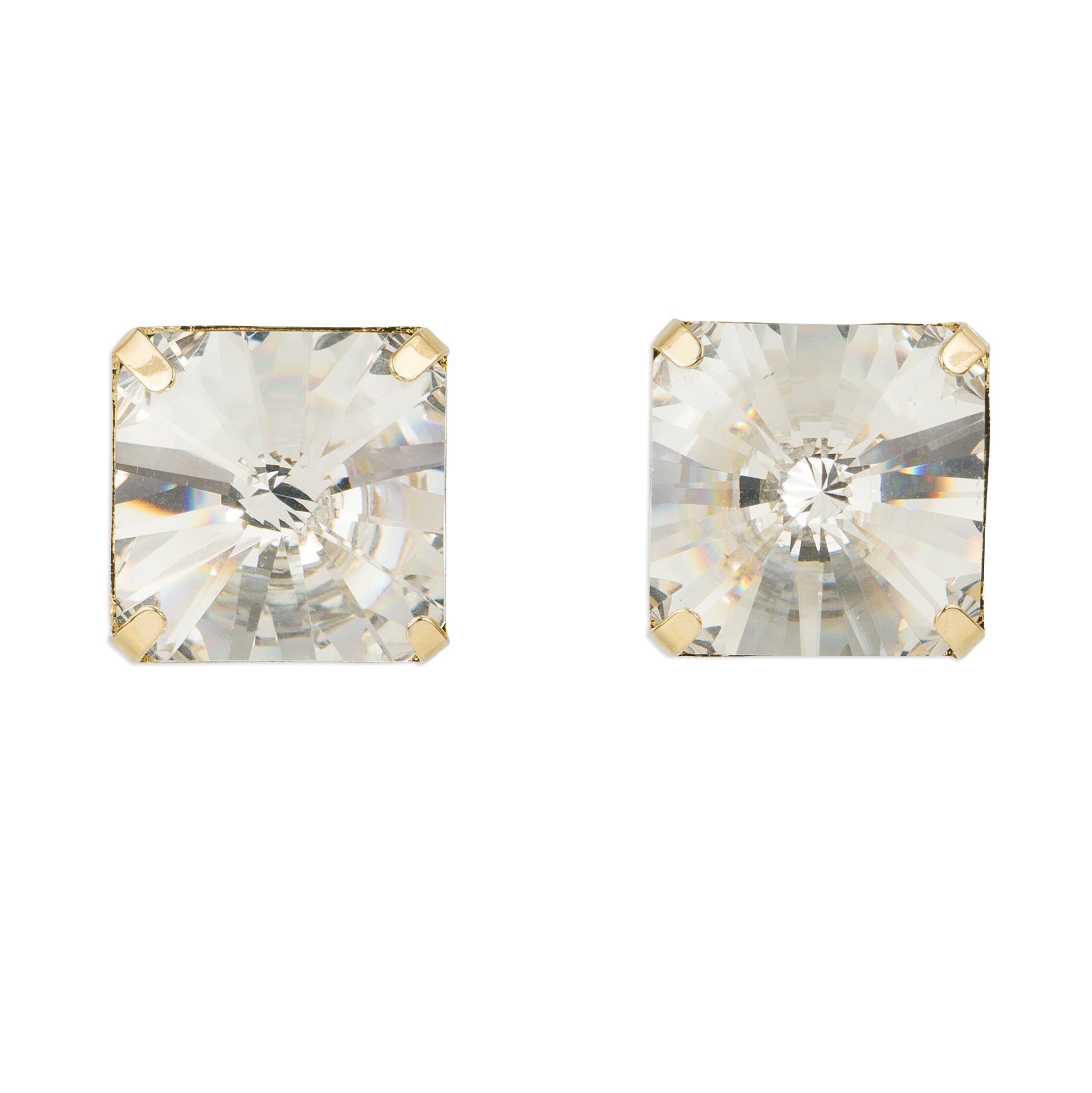 Swarovski crystal square earrings