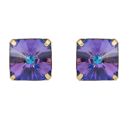 Swarovski crystal square earrings