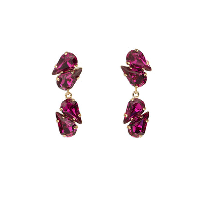 Drop earrings with Swarovski crystals