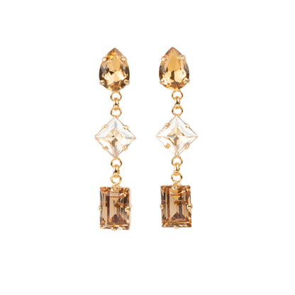 Dangle earrings with crystals