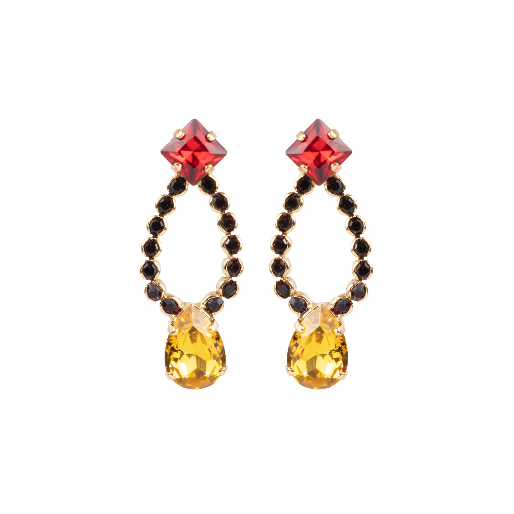 Pendientes colgantes con cristales