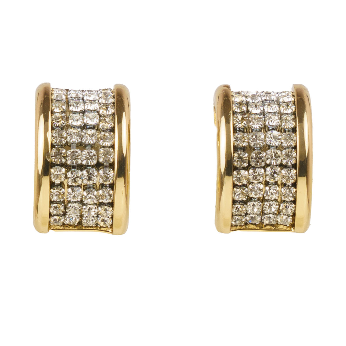 Square crystal earrings