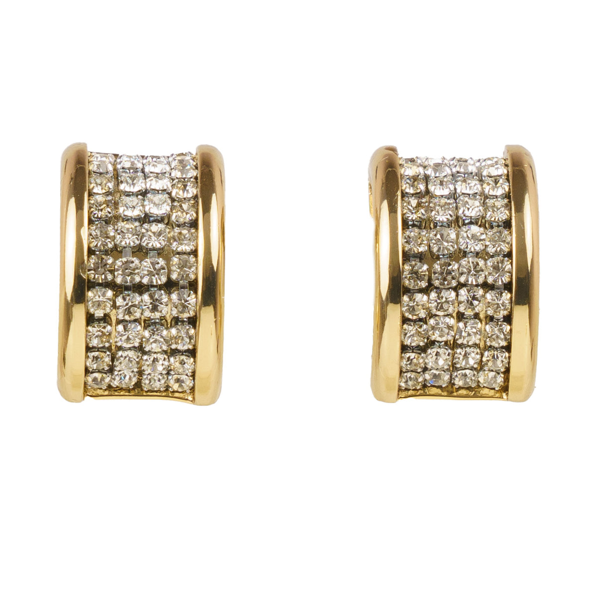 Square crystal earrings