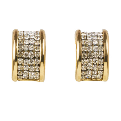 Square crystal earrings