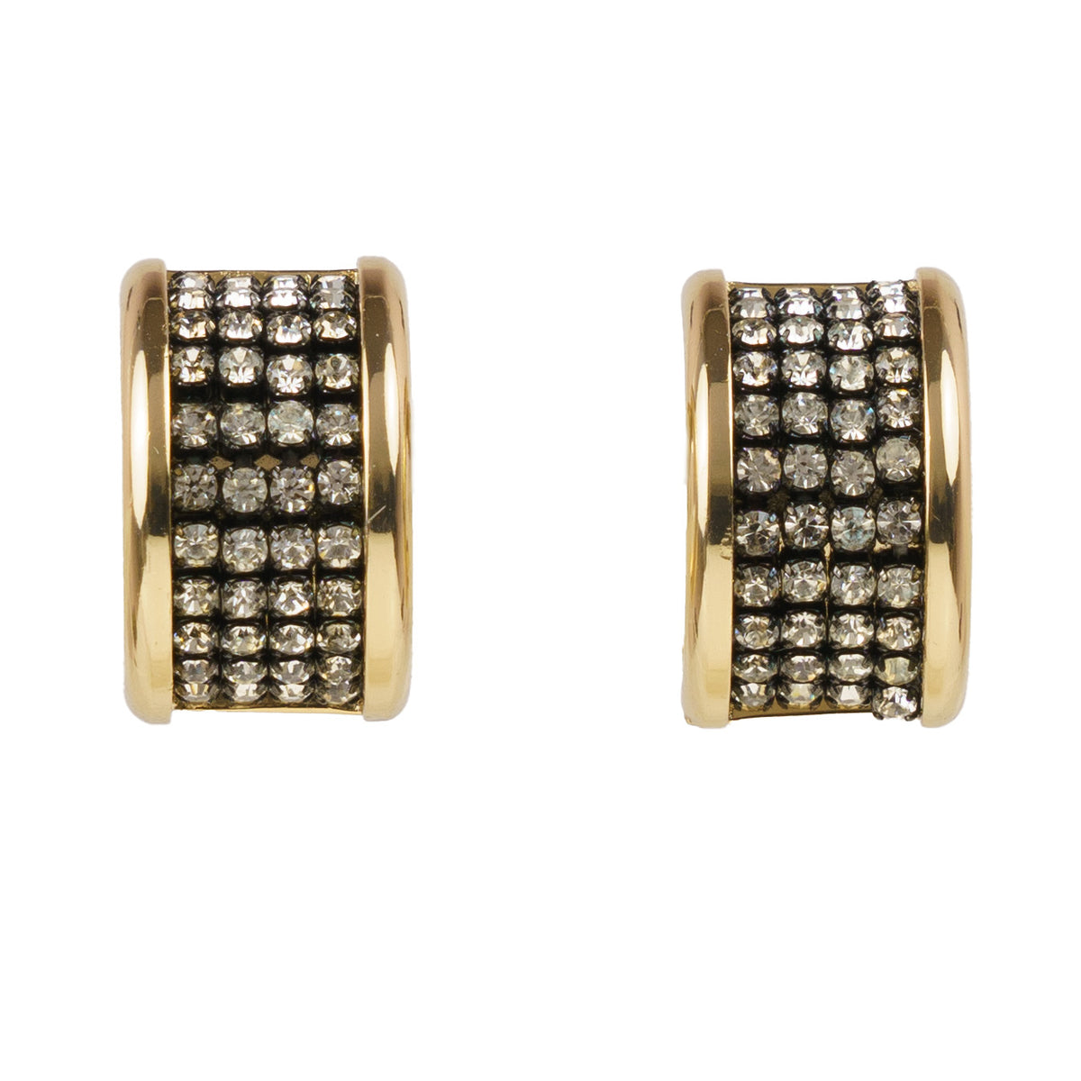 Square crystal earrings
