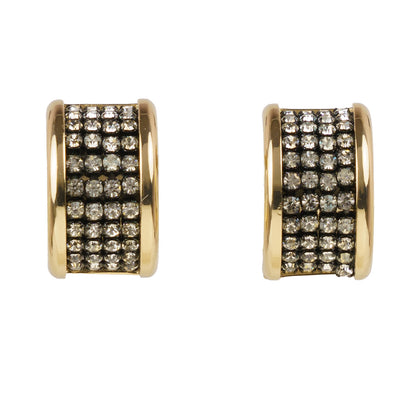 Square crystal earrings