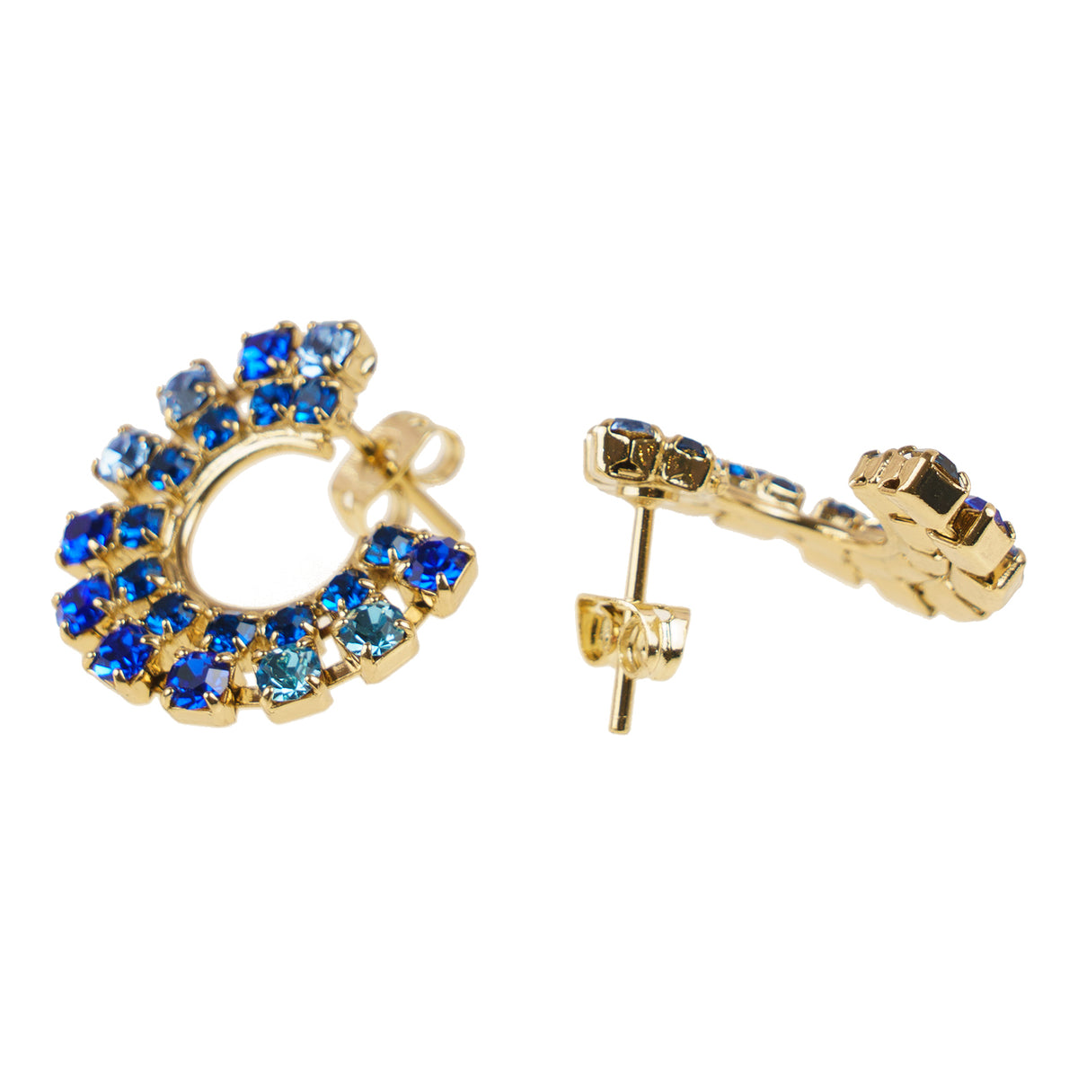 Crystal button earrings